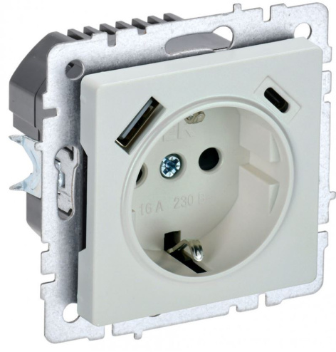 фото Розетка с заземлением  IEK BR-R14-16-U22-018-K36 в Волгограде