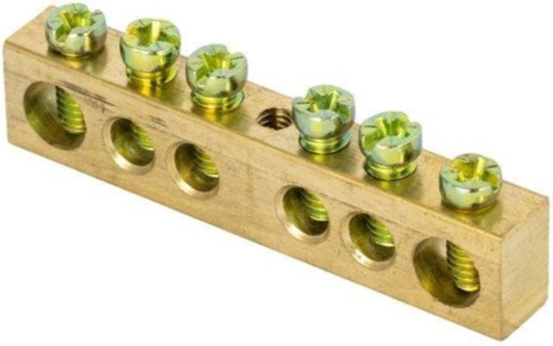 

Шина EKF sn0-63-06-r PEN "ноль-земля" (6x9мм) 6 отв. латунь крепеж по центру розн. стикер, sn0-63-06-r