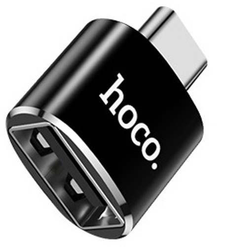 

Переходник Hoco UA5 6957531064121 USB - Type-C(m), плоский, алюминий, цвет: чёрный (1/40/400), UA5