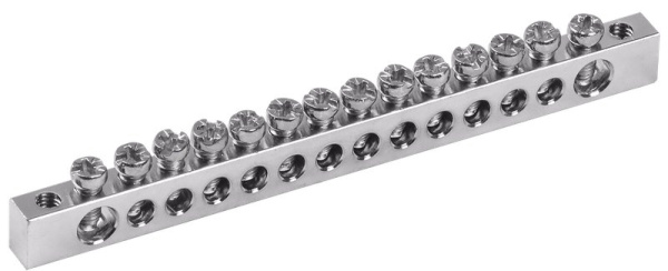 Изображение товара Шина PEN земля-ноль IEK YNN11-14-100-N для заземления электросетей