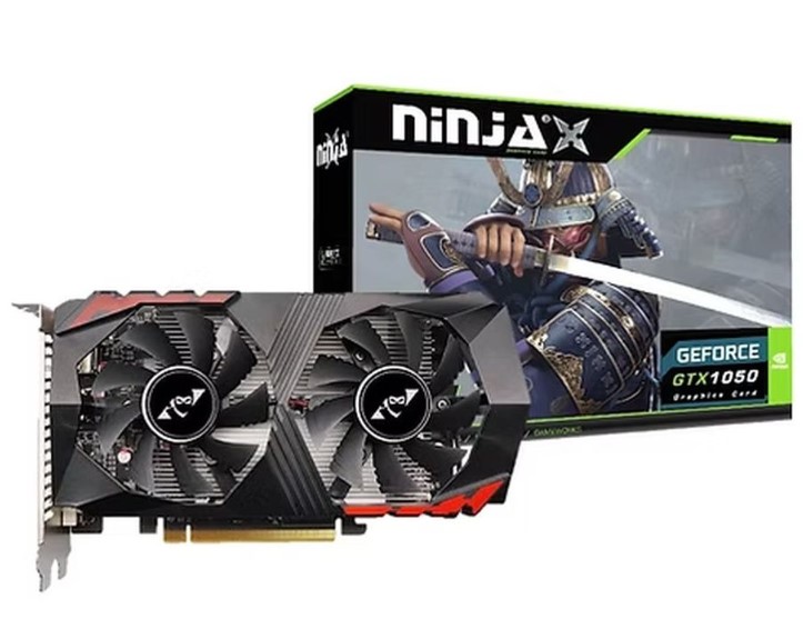 

Видеокарта PCI-E Sinotex GeForce GTX 1050 Ninja (NK105NP25F) 2GB GDDR5 128bit 14nm 1455/7000MHz HDMI DVI DP, GeForce GTX 1050 Ninja (NK105NP25F)