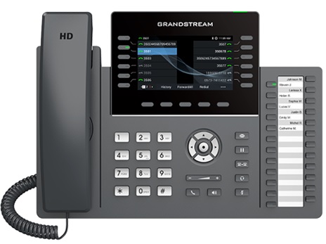 

Телефон VoiceIP Grandstream GRP-2636 6 SIP аккаунтов, 6хEthernet, 10/100/1000, дисплей 4,3" цветной, книга на 1000 контактов,Wi-Fi, Bluetooth,POE, GRP-2636