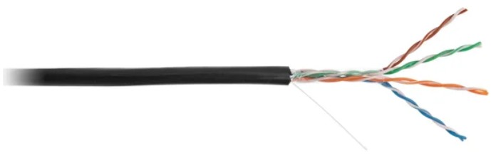 Кабель витая пара Netlan CCA-UU004-5E-PE-BK