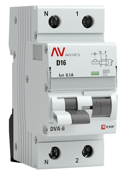 фото Автомат дифференциальный EKF rcbo6-1pn-16D-100-ac-av в Красноярске