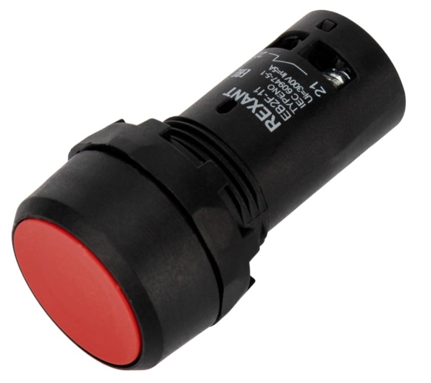 

Кнопка Rexant 36-5530 EB22 возвратная красная NO+NC 300 В, 36-5530