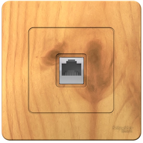 

Розетка Schneider Electric BLNIS045005 компьютерная RJ45 Ясень внутр, BLNIS045005