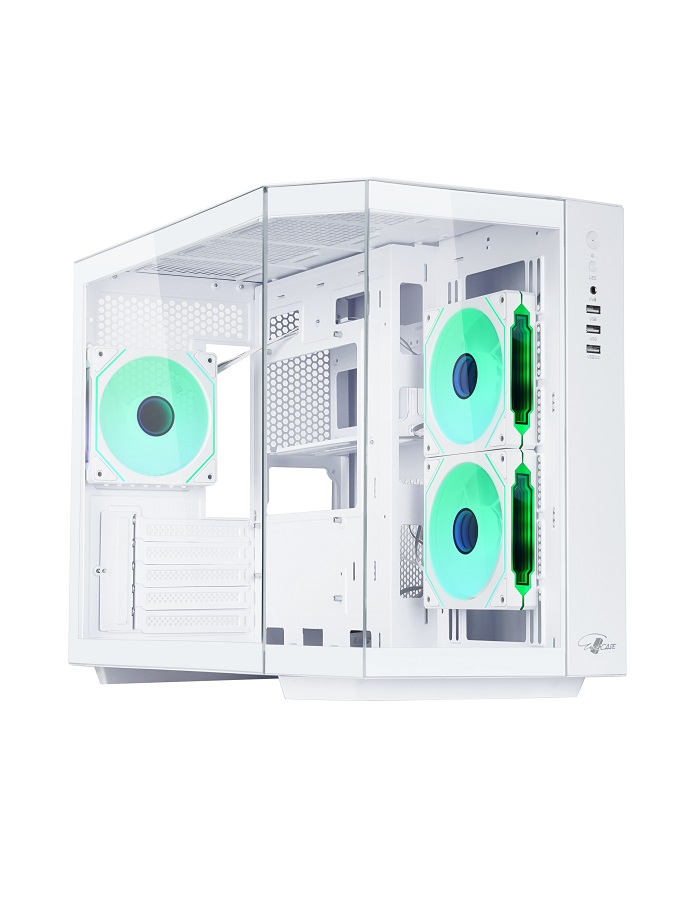 

Корпус mATX Eurocase M2771 white, без БП, закаленное стекло 2 стороны, 2771 WH