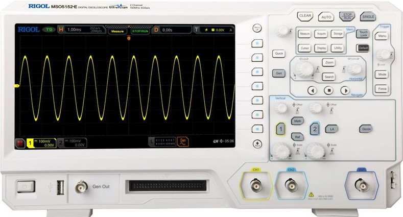 

Осциллограф Rigol MSO5152-E 150 MHz, 4 GSa/s, 100 Mpts, 2+16 CH MSO, MSO5152-E
