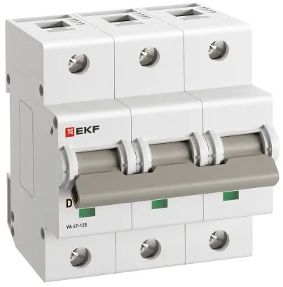 Изображение товара Автоматический выключатель EKF mcb47125-3-10D для защиты электрических цепей