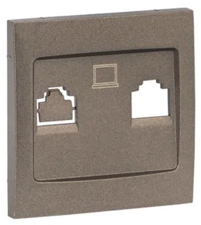 

Накладка розетки компьютерной EKF ESK02-L-035-60 Валенсия RJ-45 2-местная графит, ESK02-L-035-60