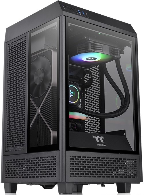 

Корпус mini-ITX Thermaltake The Tower 100 CA-1R3-00S1WN-00 черный, без БП, панель из закаленного стекла, USB Type-C, 2*USB 3.0, audio, The Tower 100
