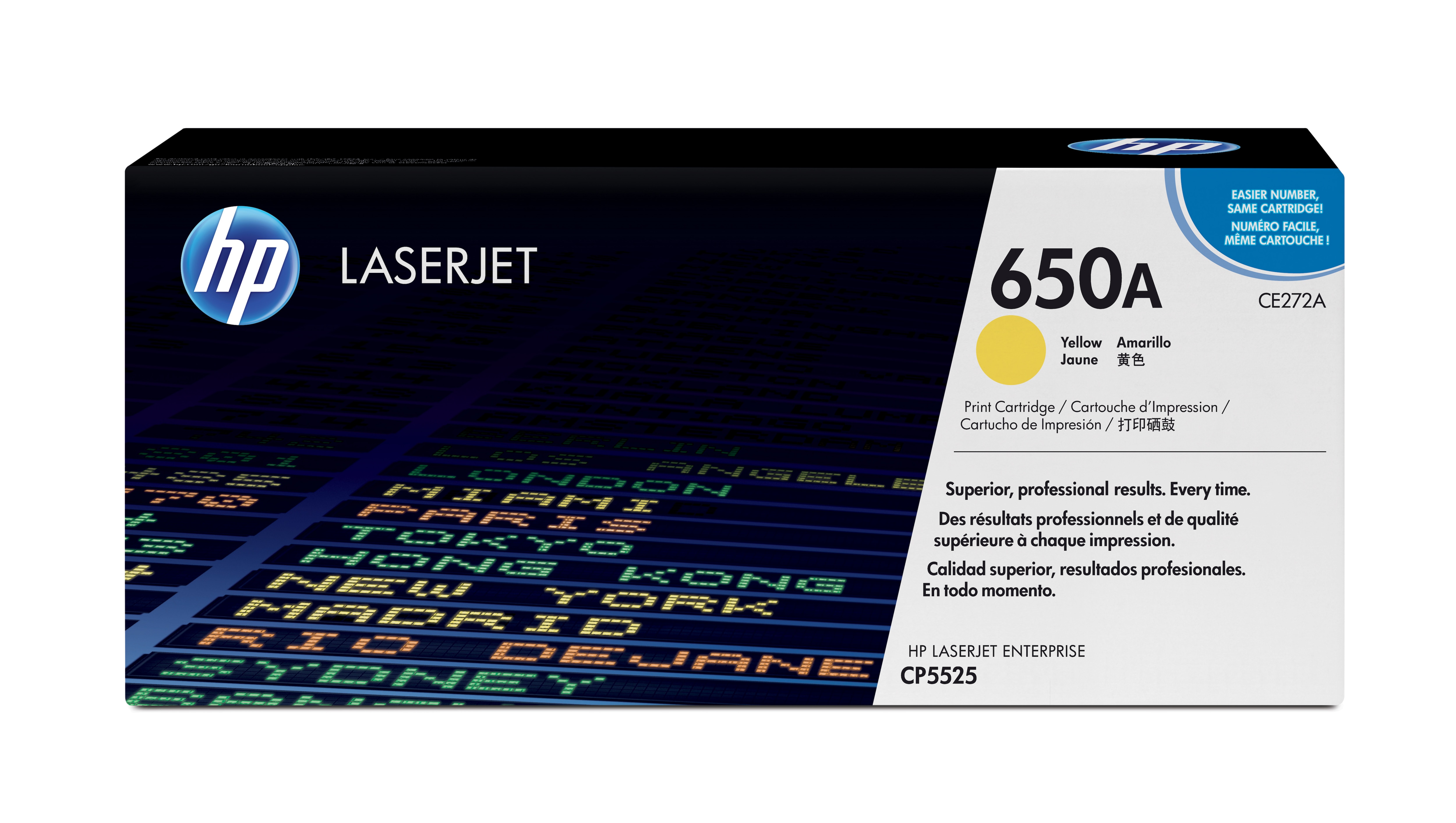 

Картридж HP 650A CE272A для принтера Color LaserJet Enterprise CP5520/5525/Enterprise M750, жёлтый, 15 000 стр, 650A
