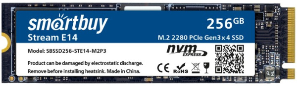 фото Накопитель SSD M.2 2280 SmartBuy SBSSD256-STE14-M2P3 в Уфе 256 ГБ