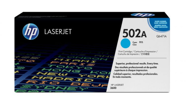 Изображение товара Картридж HP 502A для HP Color LaserJet 3600 серия цветная печать надежный расходник