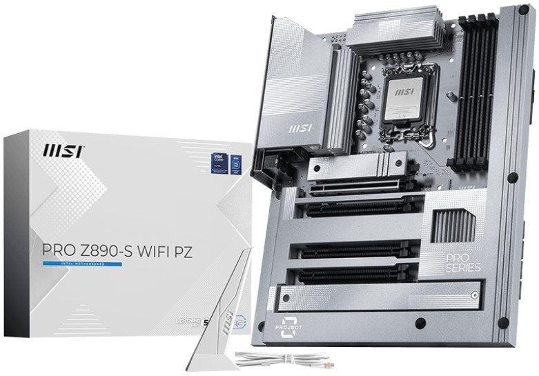 

Материнская плата ATX MSI PRO Z890-S WIFI PZ (LGA1851, Z890, 4*DDR5, 4*PCIe, 4*SATA, 3*M.2, 2*TypeC, 6*USB 3.2, 4*USB 2.0, HDMI, DP), PRO Z890-S WIFI PZ