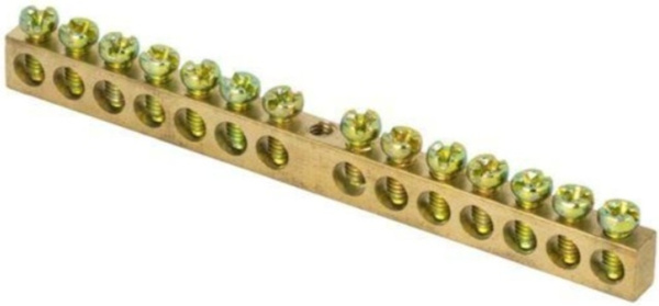 Изображение товара Шина EKF sn0-125-14-c латунная для нулевых и заземляющих подключений