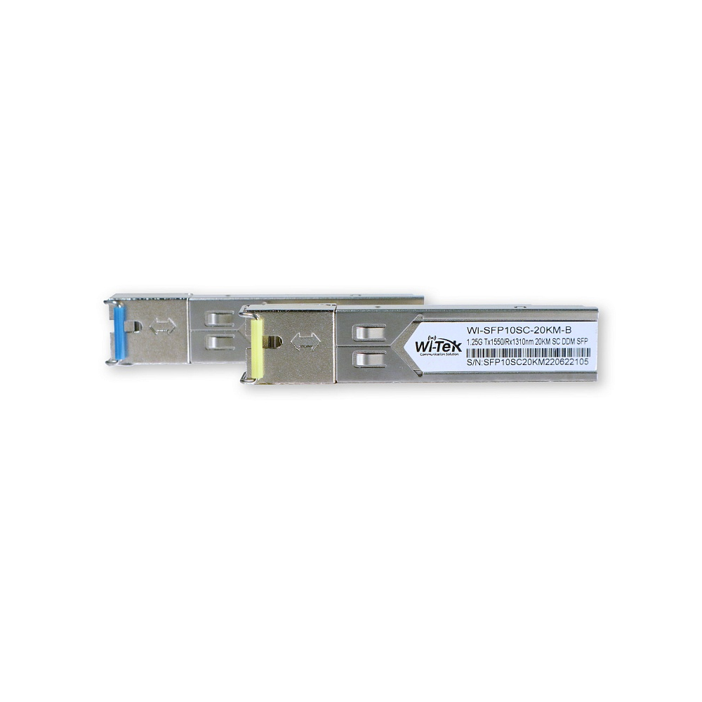 

Модуль Wi-Tek WI-SFP10SC-20KM WDM, дальность до 20км (14dB), комплект 2шт 1310/1550нм, WI-SFP10SC-20KM