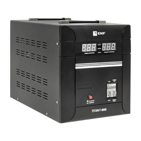 Изображение товара Стабилизатор напряжения EKF stab-f-8000 для промышленных нагрузок 8000 ВА