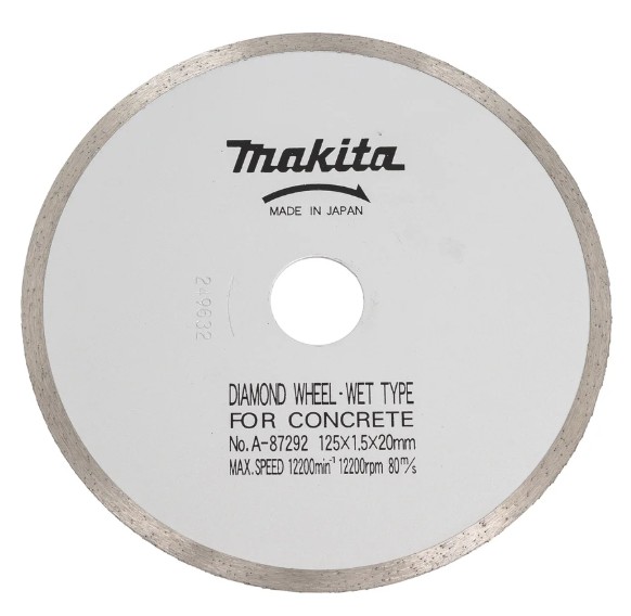 

Диск алмазный Makita A-87292 (мокрый рез) 125x20 мм, A-87292