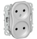 фото Розетка двухместная без заземления  IEK FI-R20-10-1-K47 в Санкт-Петербургe