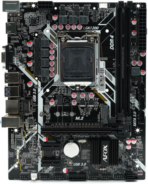

Материнская плата mATX Afox IH410D4-MA5-V4 (LGA1200, B460, 2*DDR4 (3000), PCIe, M.2, 4*SATA 6G, 2*USB 3.2, 2*USB 2.0, HDMI), IH410D4-MA5-V4