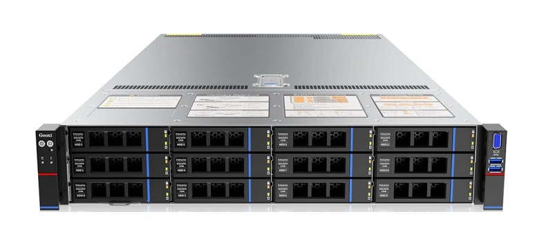 Серверная платформа 2U Gooxi SL201-D12R-NV-G4 0.95.002.1069_2 (6*PCIe, 2*2.5" SAS/SATA, 2*2.5" NVMe, 1300W)