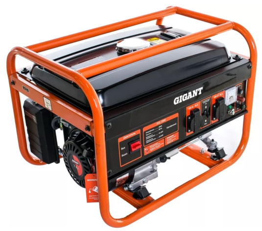 Изображение товара Генератор бензиновый Gigant GGL-3300 мощность 3.3 кВт для автономного электрообеспечения