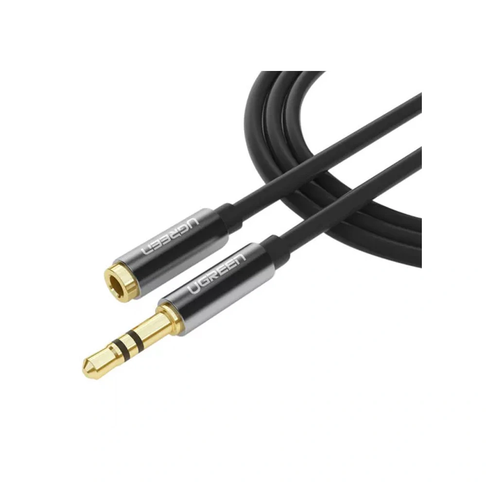 

Кабель акустический UGREEN AV118 40673_ 3.5mm Male/3.5mm Female, 1м, black, AV118