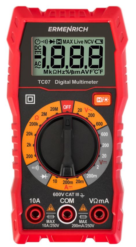 

Мультиметр цифровой Ermenrich 82978 Zing TC07, 82978