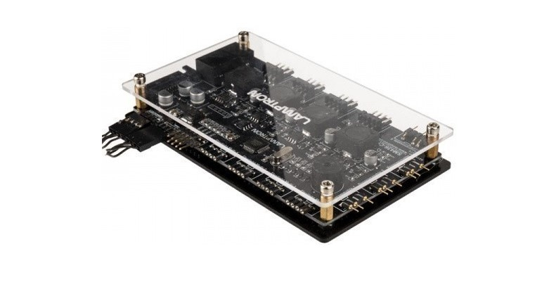 

Панель управления вентиляторами Lamptron LAMP-SM436B и подсветкой SM436 RGB Fans and Lights PCI Controller-Black, LAMP-SM436B
