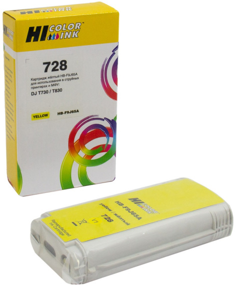 Изображение товара Картридж Hi-Black для HP DesignJet T730 T830 желтый HB-F9J65A совместимый