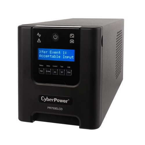

Источник бесперебойного питания CyberPower PR750ELCD line-interactive, 750VA/675W, 6*C13, USB&Serial&SNMP, PR750ELCD