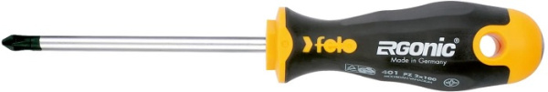 Изображение товара Отвертка Felo крестовая PZ 2х100 с эргономичной рукояткой и высококачественным стержнем