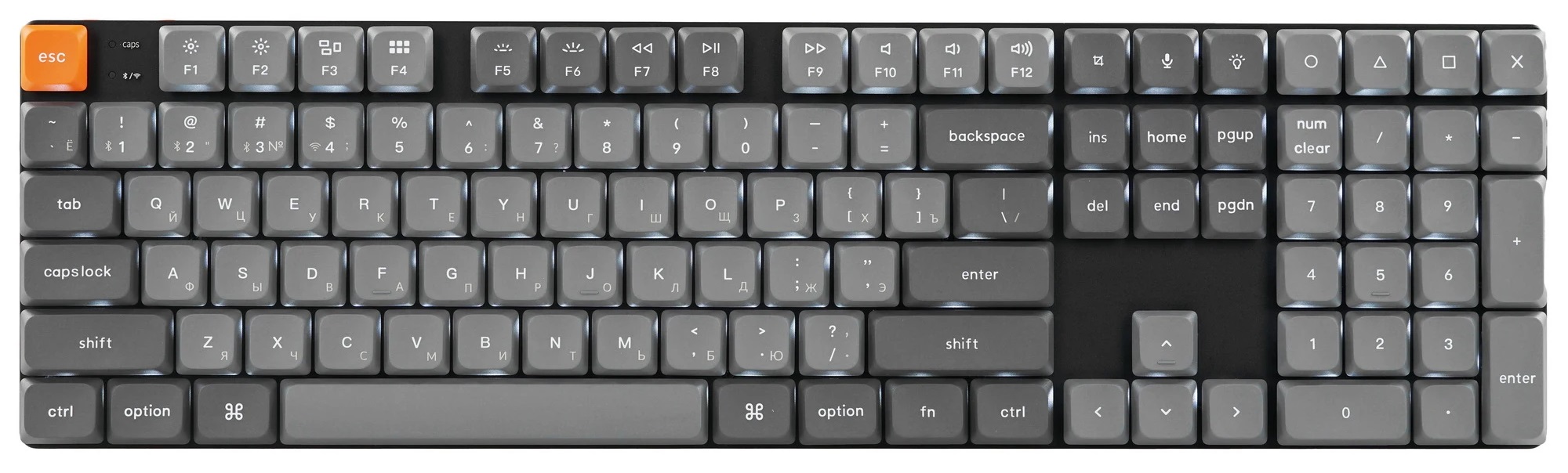 

Клавиатура Wireless Keychron K5 Max K5M-A3-RU механическая ультратонкая, 108 клавиш, White LED подсветка, Gateron Brown Switch, K5 Max