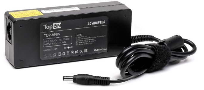 

Блок питания TopOn TOP-AF84 для ЖК монитора 12V 7A (5.5x2.5) 84W., TOP-AF84