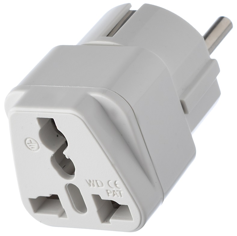 

Переходник GoPower 00-00025058 сетевой универсальный 1р.С/З белый (1/10/800), 00-00025058