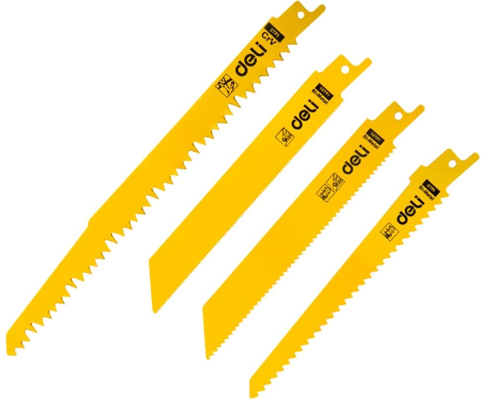 

Полотно Deli DH-WJT010-EH1 для сабельной пилы (10шт) универсальный (по металлу BIM/18TPI/150мм - 2шт + BIM/10TPI/150мм - 3шт, по дереву BIM/6TPI/150мм, DH-WJT010-EH1