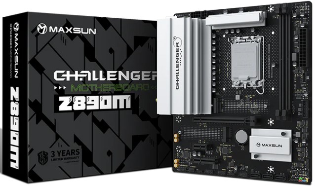 

Материнская плата mATX MAXSUN MS-Challenger Z890M (LGA1851, Z890, 2*DDR5, 3*SATA, 2*M.2, USB 3.2, USB 2.0, USB Type-C, PCIe, HDMI, DP), MS-Challenger Z890M