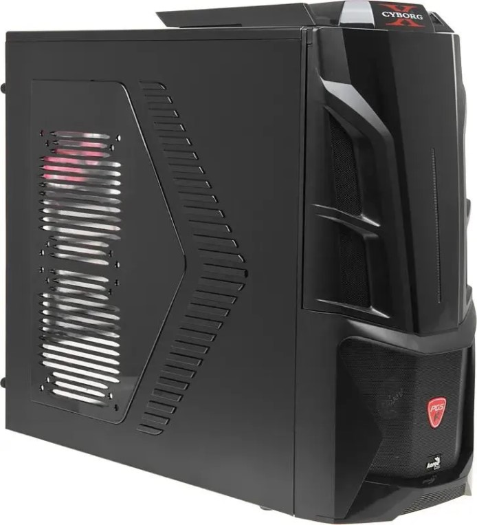 

Корпус ATX AeroCool CyborgX 52870 (черный), без Б/п, CyborgX
