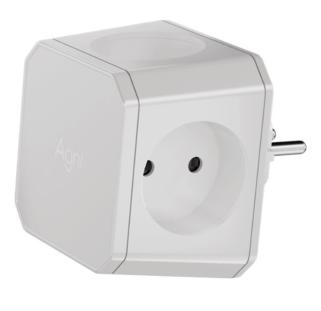 

Тройник AGNI TP-WJ4E-white 4 розетки, 16А, 4000Вт, 220-250В, белый, TP-WJ4E-white