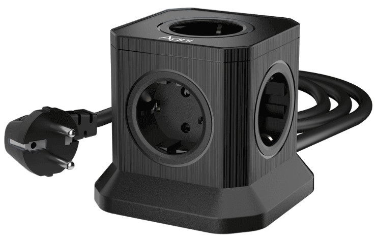 

Сетевой фильтр AGNI TP-VE4U5E-5m-black 5 розеток, 16А, 4000Вт, 220-250В, 5 м, 3x1,5mm2, черный, TP-VE4U5E-5m-black