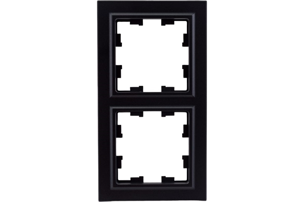 

Рамка IEK BR-M22-K02 2-м BRITE РУ-2-БрЧ черная, BR-M22-K02