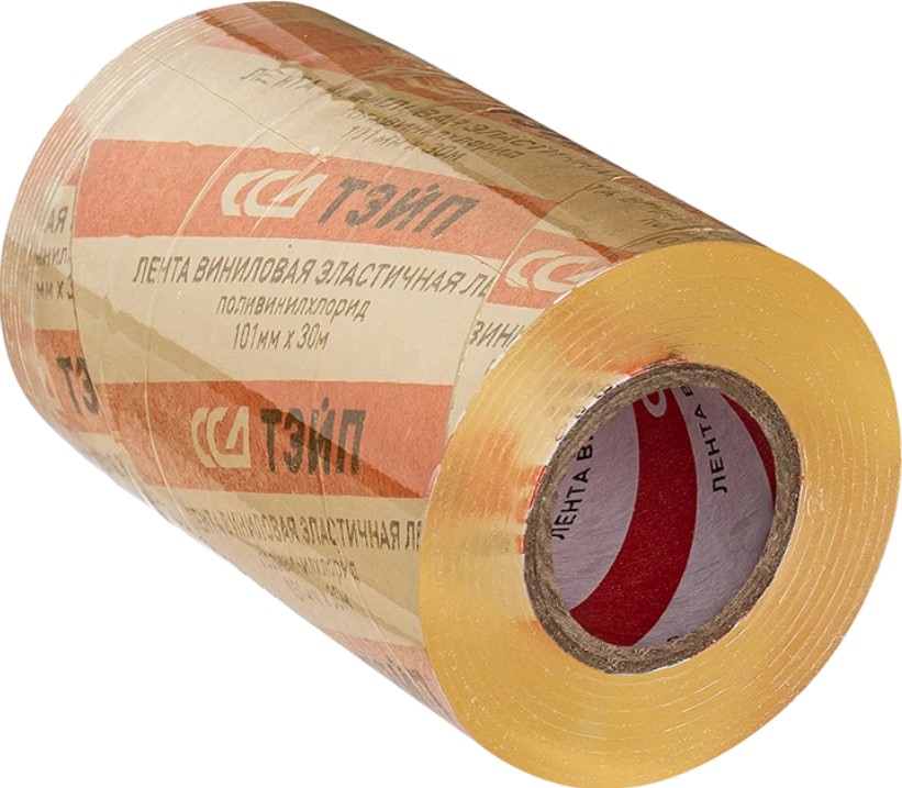 

Изолента ССД 120804-00091 виниловая эластичная ЛВЭ ТЭЙП 101ммх30м, 120804-00091