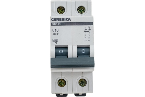 Изображение товара Автоматический выключатель GENERICA MVA25-2-010-C