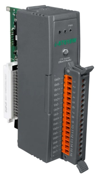 Изображение товара Модуль измерения температуры ICP DAS I-87018W-G CR восьмиканальный для термопар
