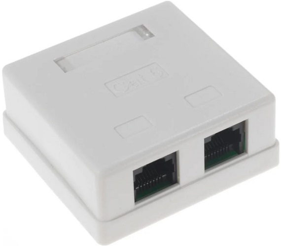 

Розетка настенная TWIST J-8P8C-C6-2P-TWCS RJ-45(8P8C) категория 6, двойная, внешняя, DUAL IDC TWIST, J-8P8C-C6-2P-TWCS