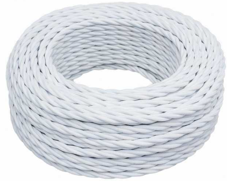 

Провод Bironi B1-424-071-50 витой 2*1,5, цвет белый глянец, м, B1-424-071-50