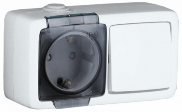 Изображение товара Блок HEGEL БА16-221 открытой установки, брызгозащищенный, с заземляющим контактом