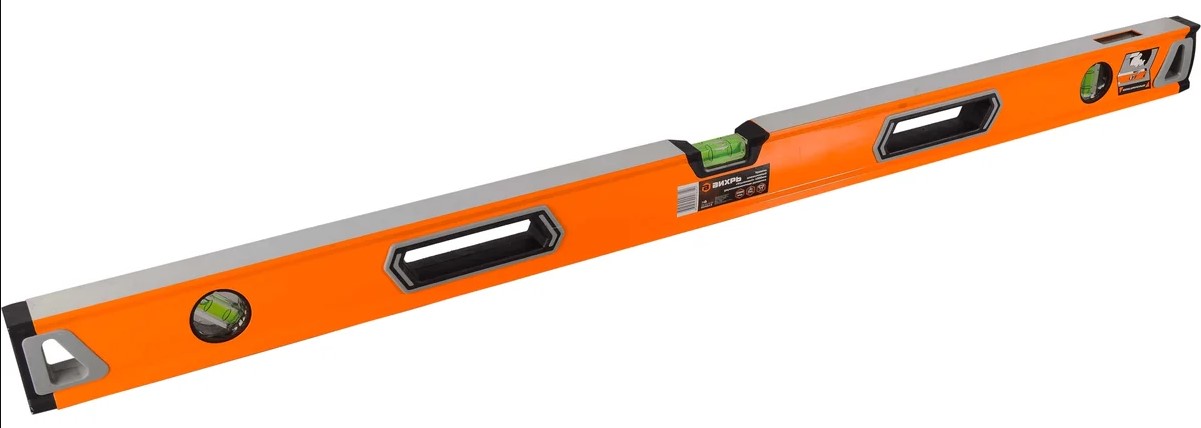 

Уровень Вихрь 73/11/4/12 алюминиевый "Усиленный" 1000 мм, 3 глазка (1 зеркальный), 2 комп.рукоятки, 73/11/4/12