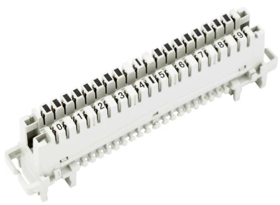 

Плинт RETIC LSA-D-C-09-TWCS LSA Profil неразмыкаемый, медные контакты, ABS, 10 пар, универсальный, маркировка (0..9), LSA-D-C-09-TWCS